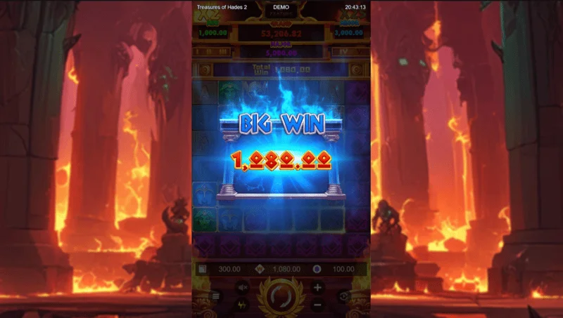 Treasures of Hades 2 — Rectangle Gamesのスロットで、拡張された7×7グリッドでの大勝利